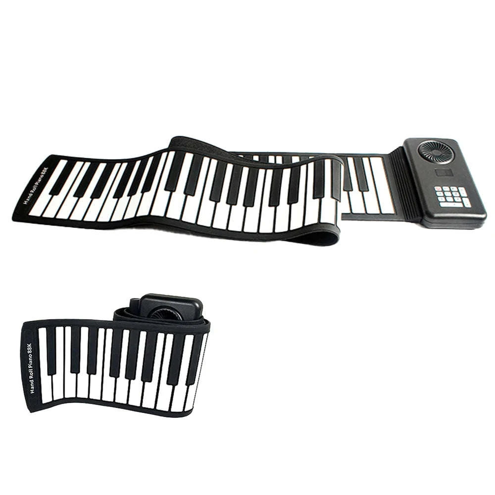 88 Keys Roll Up Piano Keyboard with Speaker Portable Foldable-88 Keys / france