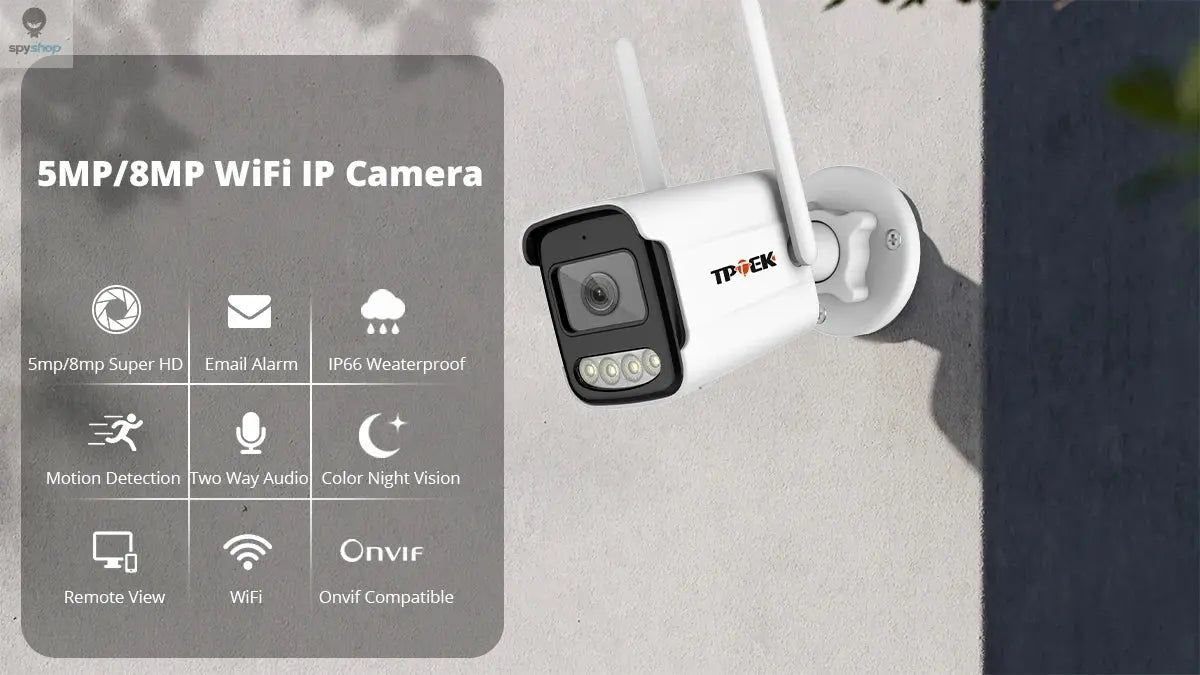 8MP 4K IP Camera Wifi Wireless 5MP AI Human Detect iCSee CCTV Bullet Outdoor Surveillance Security Protection Video Camera Cam Spy-shop.com