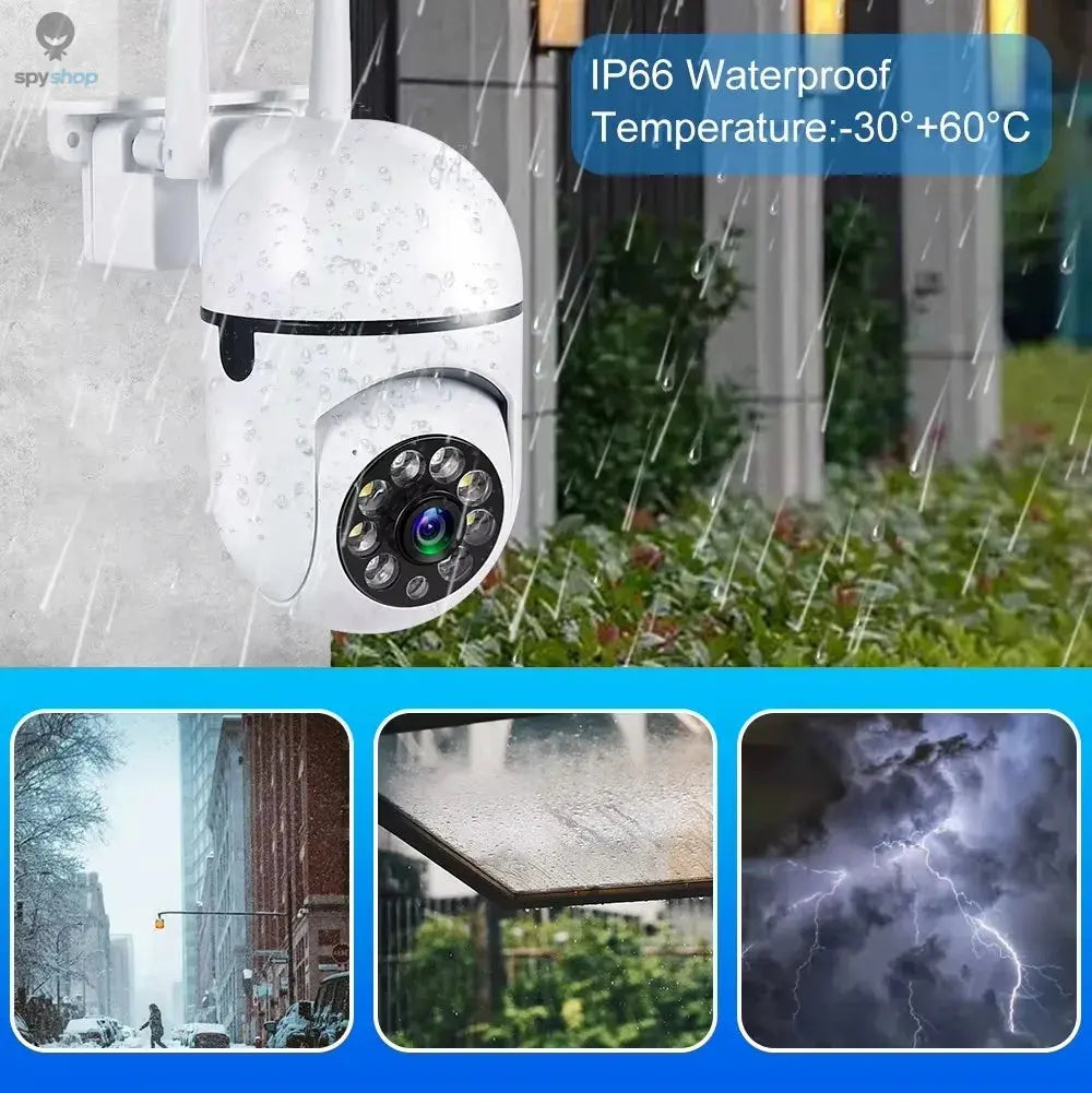 8MP Wifi IP Wireless Security Surveillance PTZ Camera 4X Zoom Cameras Tracking Two-way Audio HD Night Color Cam Spy-shop.com