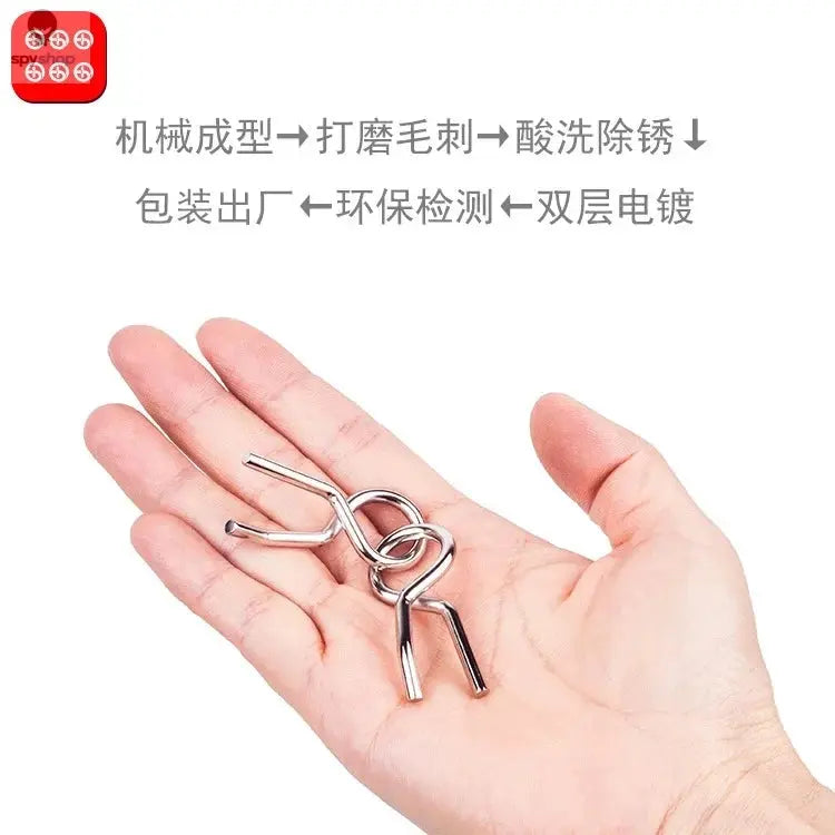 8Pcs/Set Metal Montessori Puzzle Wire Mind Brain Teaser Puzzles Children Adults Interactive Game Reliever Educational Toys Spy-shop.com