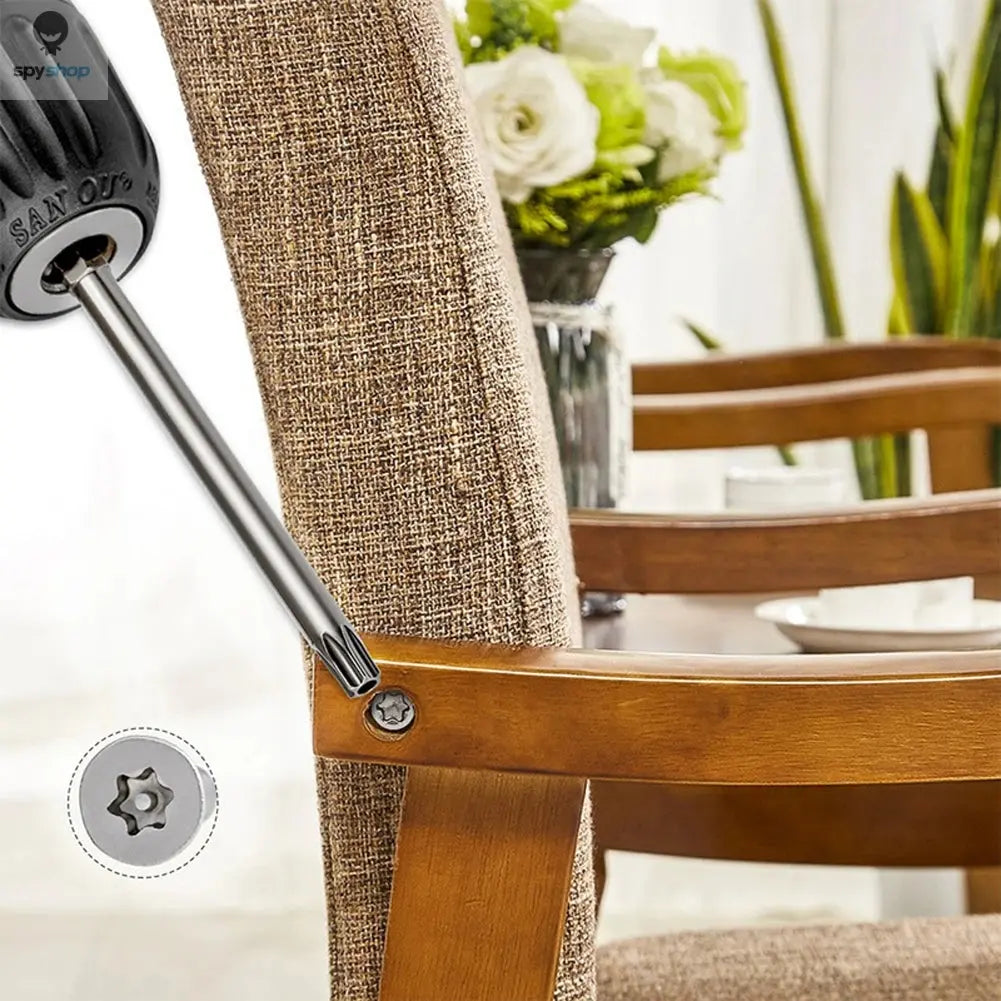 8Pcs Torx Screwdriver Bit 1/4'' Shank Hex Wind Drill Head 150mm 200mm Screw Wrench Magnetic Star T8 T10 T15 T20 T25 T27 T30 T40 