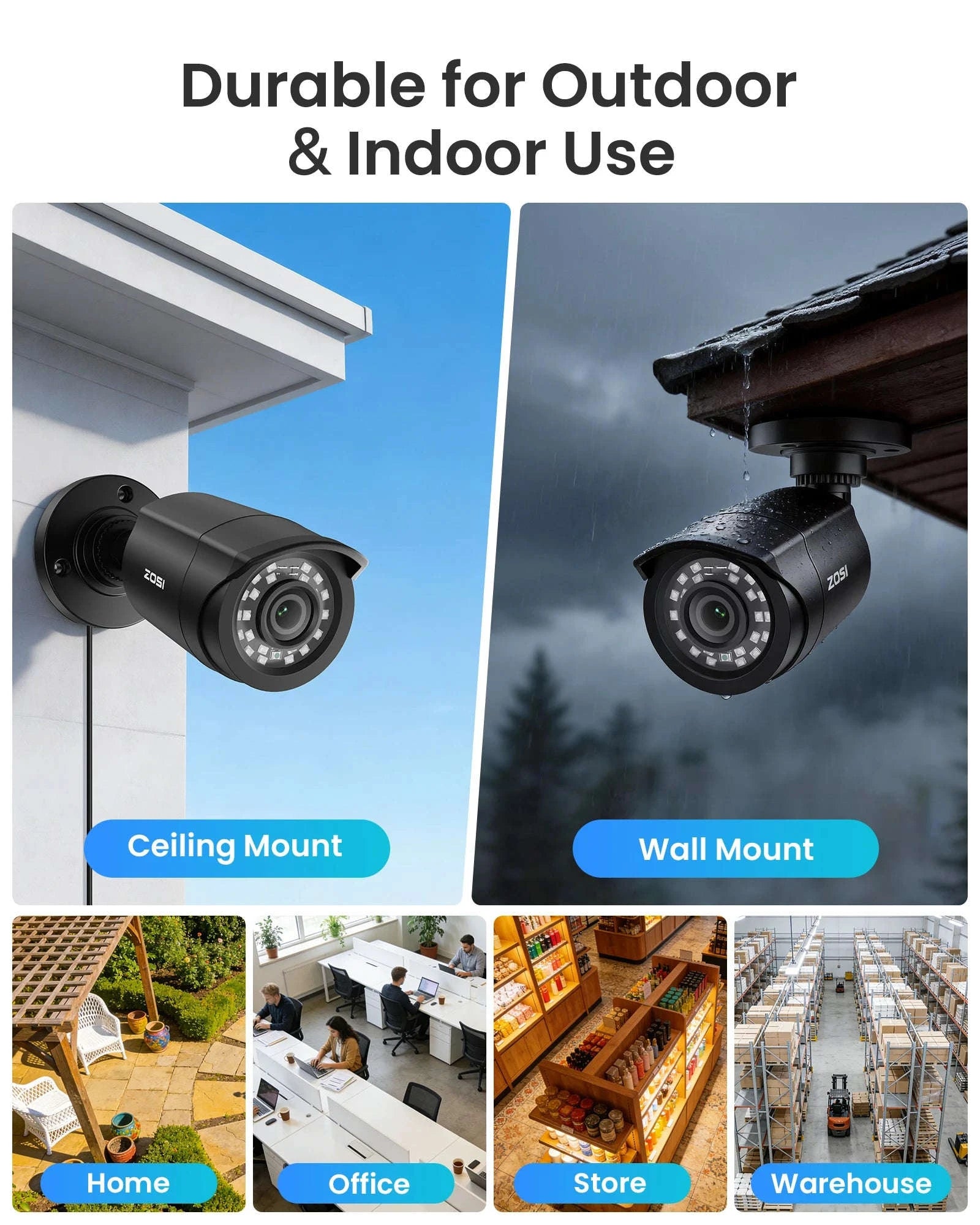 8CH 1080P Wired Security Camera System with DVR-8CH DVR x 4 Cameras / 500g / spain