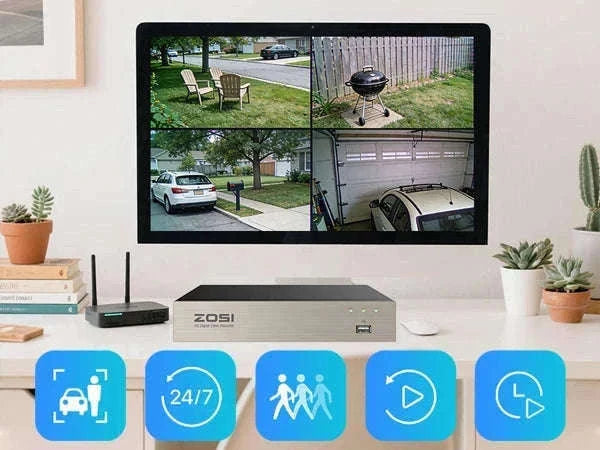 8CH 1080P Wired Security Camera System with DVR-8CH DVR x 4 Cameras / 500g / spain