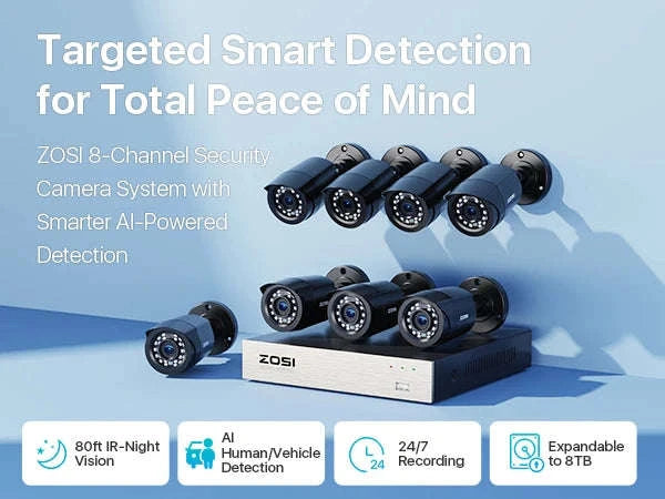 8CH 1080P Wired Security Camera System with DVR-8CH DVR x 4 Cameras / 500g / spain
