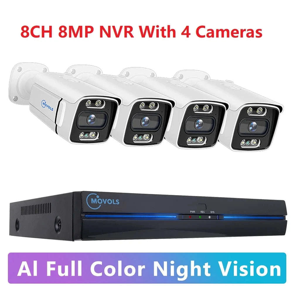 8CH PoE Security Camera System 5MP/8MP NVR Kit with Two-Way Audio-8CH 5MP With 6 Cam / Poland / 4T