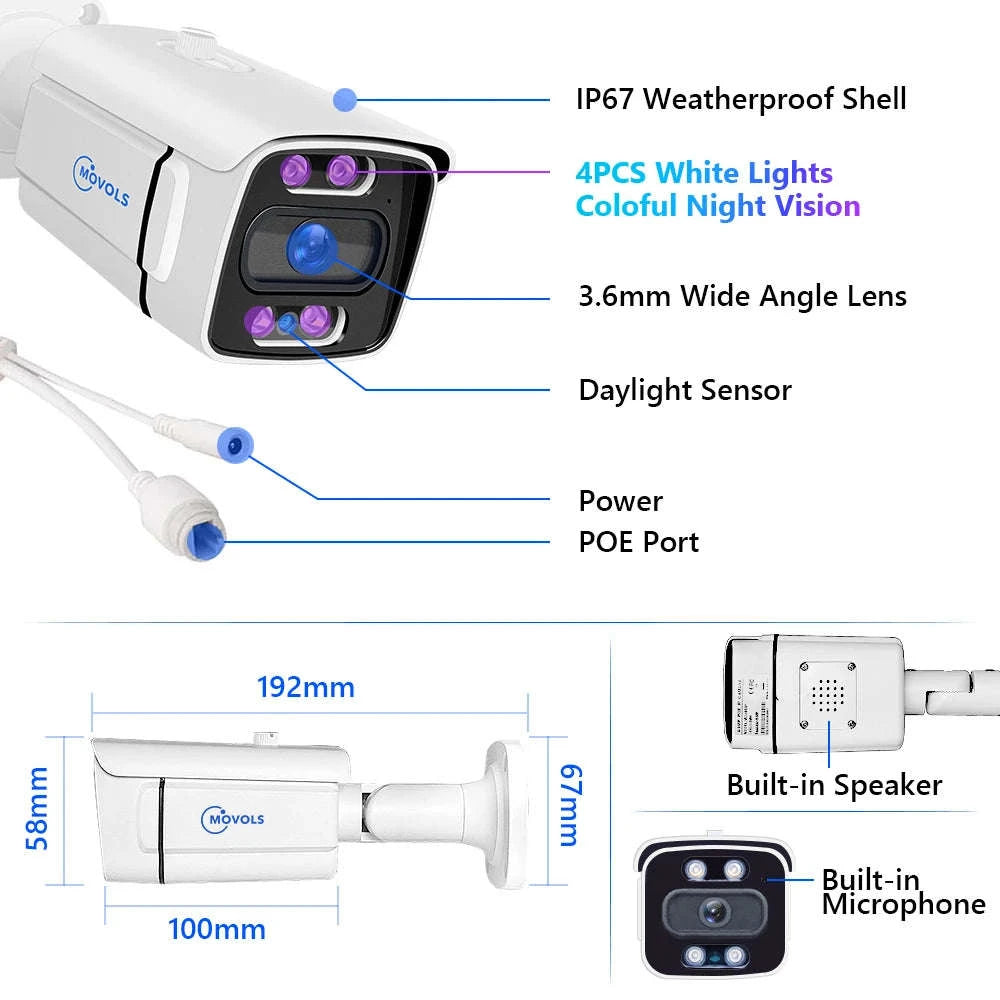 8CH PoE Security Camera System 5MP/8MP NVR Kit with Two-Way Audio-8CH 5MP With 6 Cam / Poland / 4T