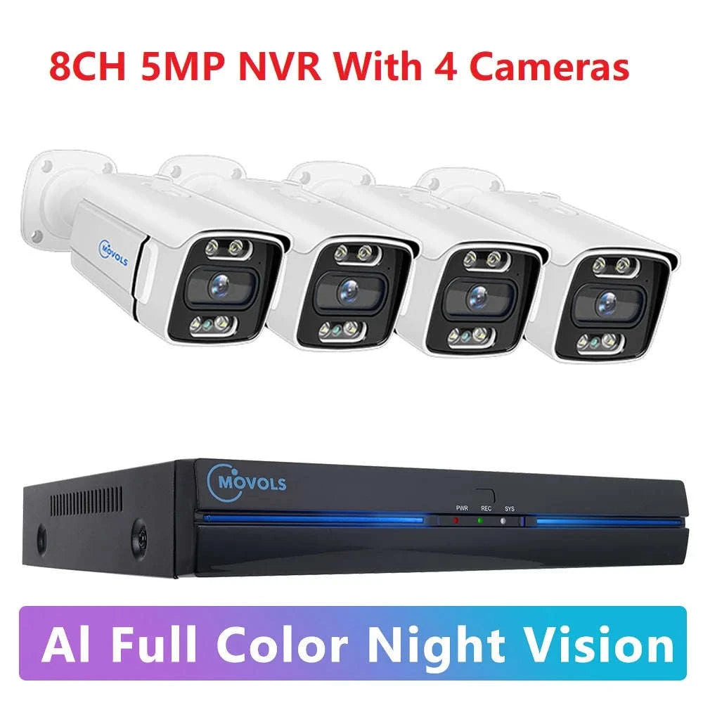 8CH PoE Security Camera System 5MP/8MP NVR Kit with Two-Way Audio-8CH 5MP With 6 Cam / Poland / 4T