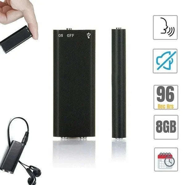 8GB Professional Voice Recorder Mini Dictaphone with USB Transfer-Default Title