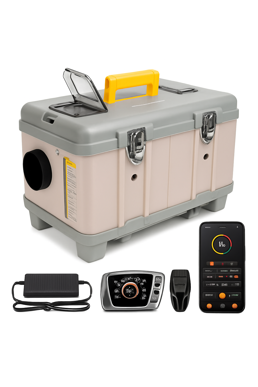 8KW Diesel Air Heater with Bluetooth App, Remote Control and 6L Tank