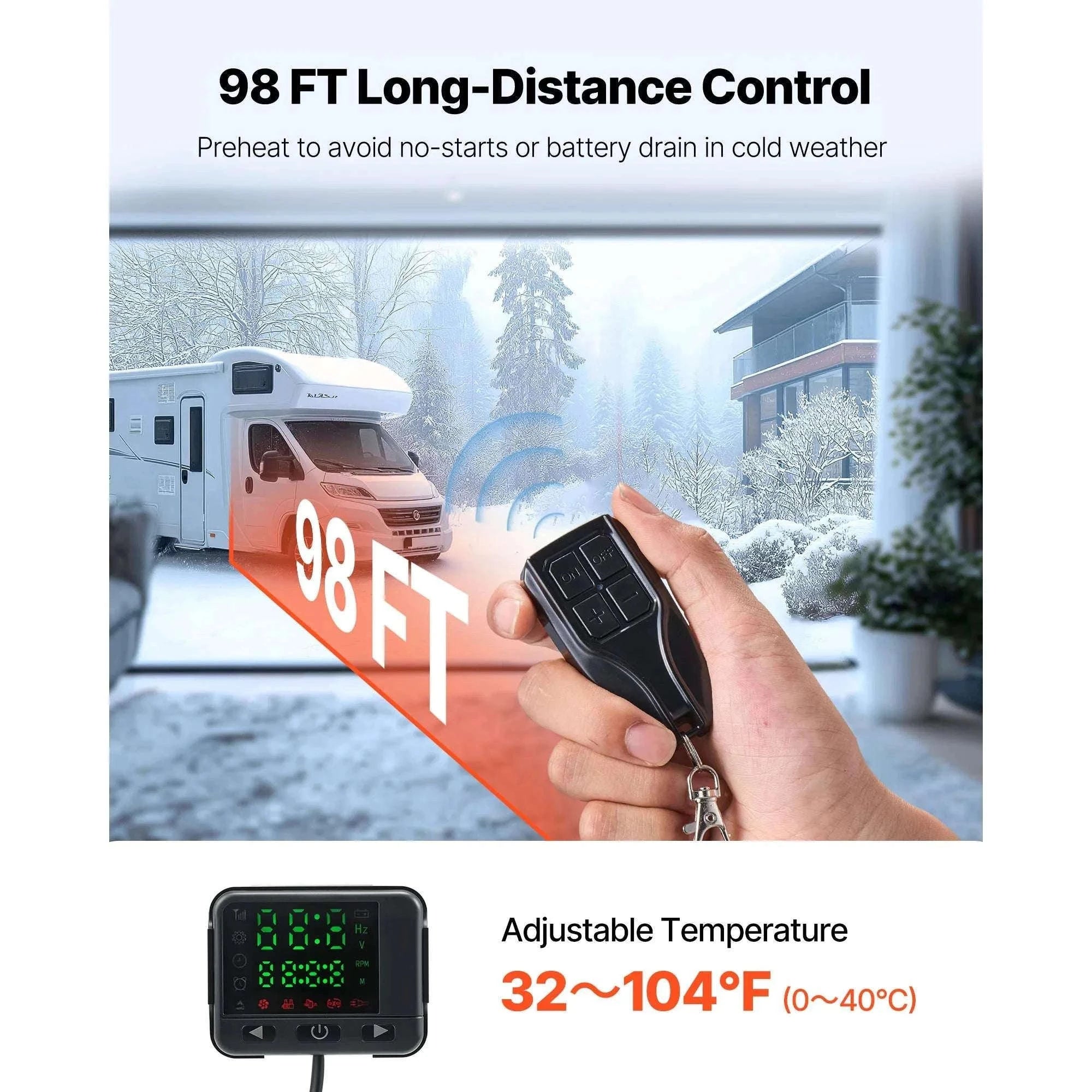 8KW Diesel Air Heater 12–24V with Remote for RV Truck Car-United States