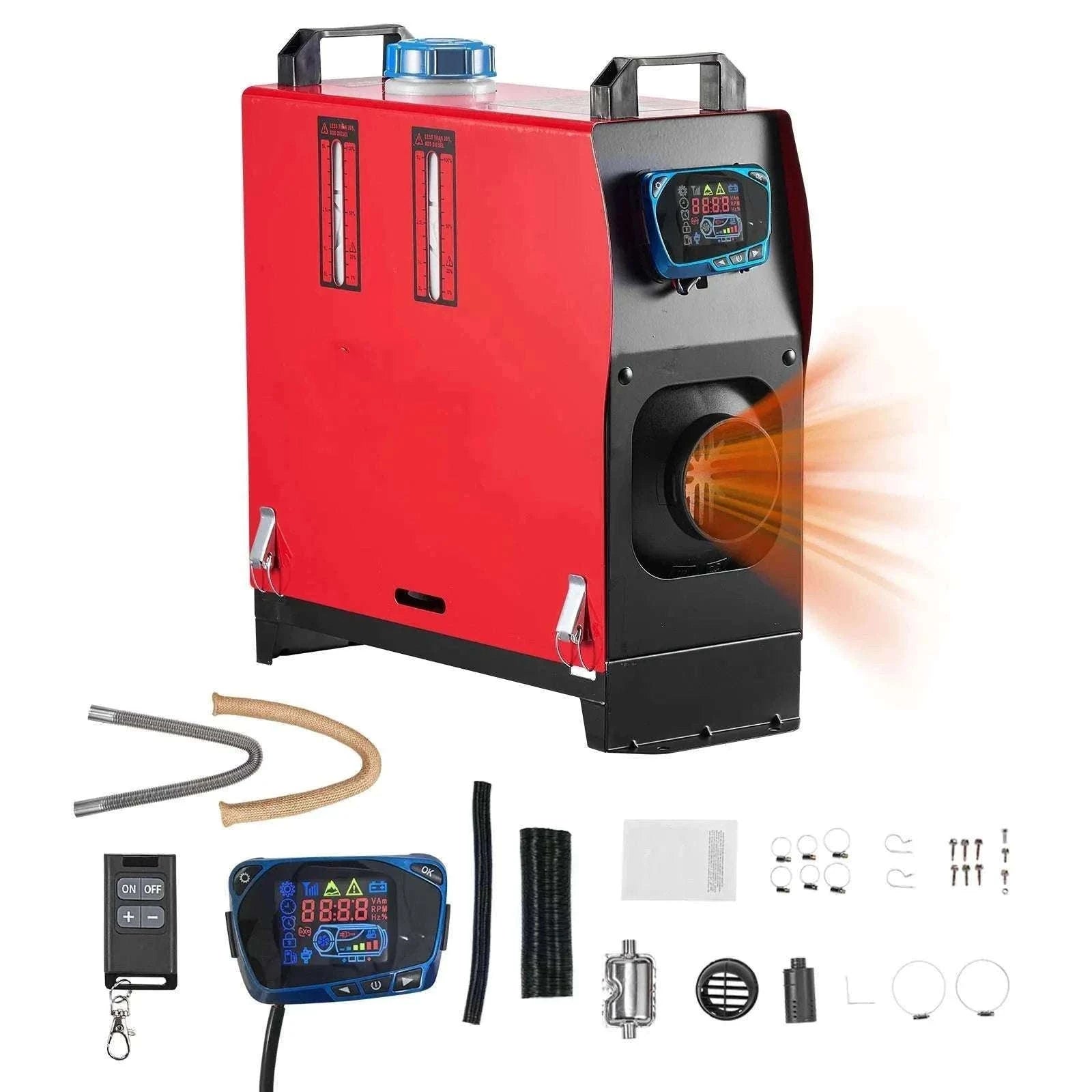 8KW Diesel Air Heater 12V-24V with Remote Control for RV Truck Camper-vertical / United States