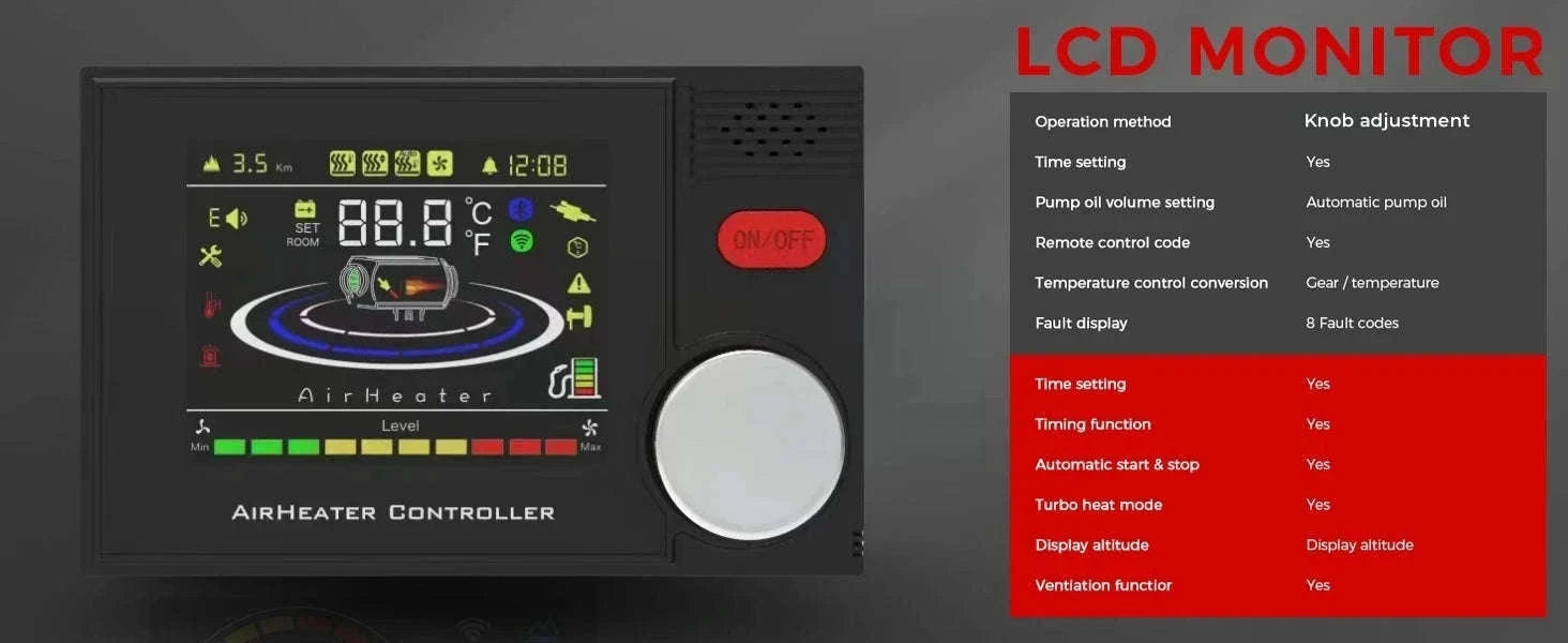8KW Diesel Air Heater for RVs, Garages, Motorhomes-12V 24V 8KW / CZECH REPUBLIC