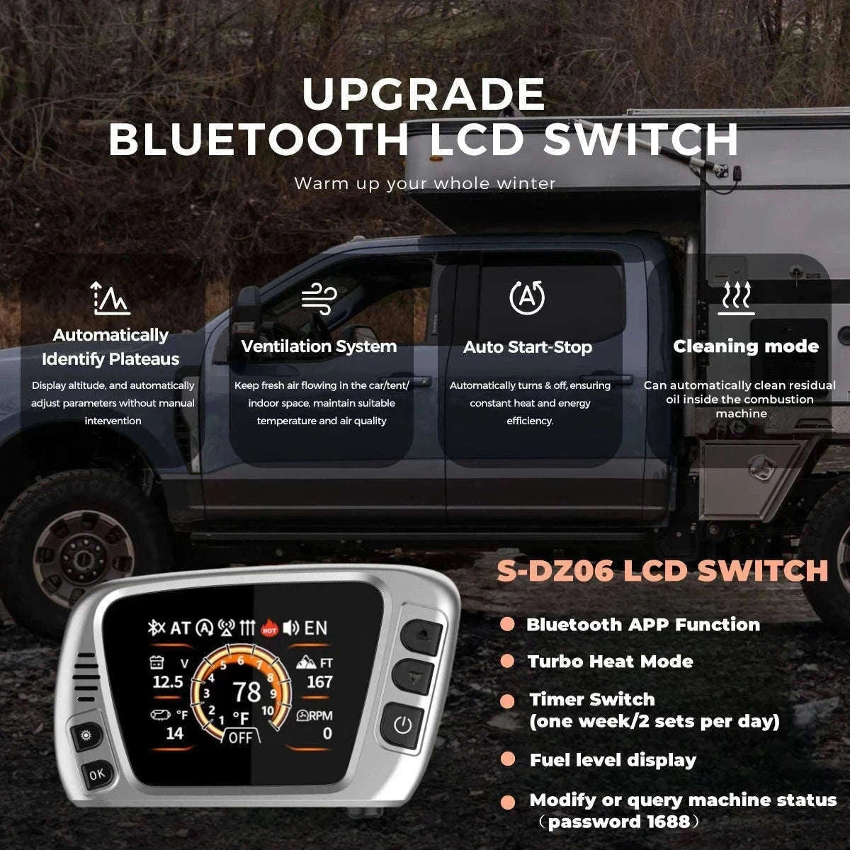 8KW Diesel Air Heater with Bluetooth App and Altitude Mode-TB10 / United States