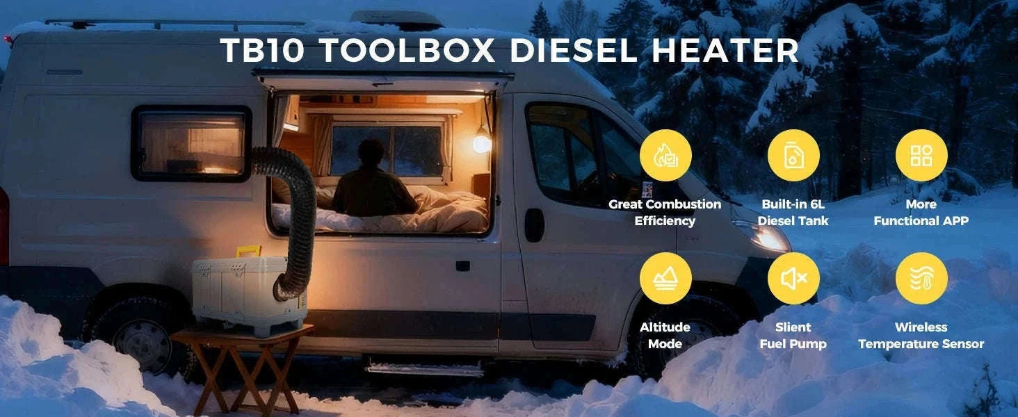 8KW Diesel Air Heater with Bluetooth App and Altitude Mode-TB10 / United States