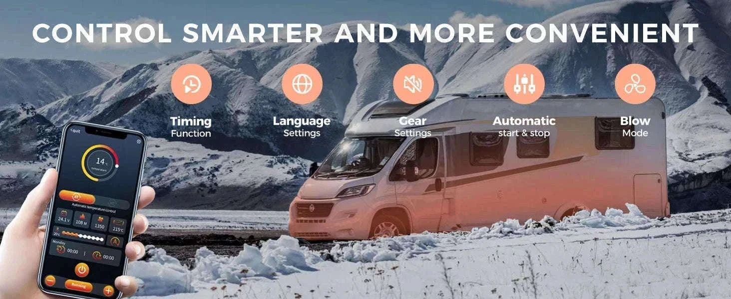 8KW Diesel Air Heater with Bluetooth App and Altitude Mode-TB10 / United States