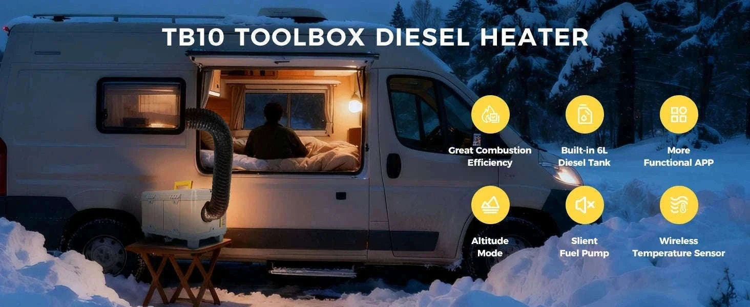 8KW Diesel Air Heater with Bluetooth App and Altitude Mode-TB10 / United States