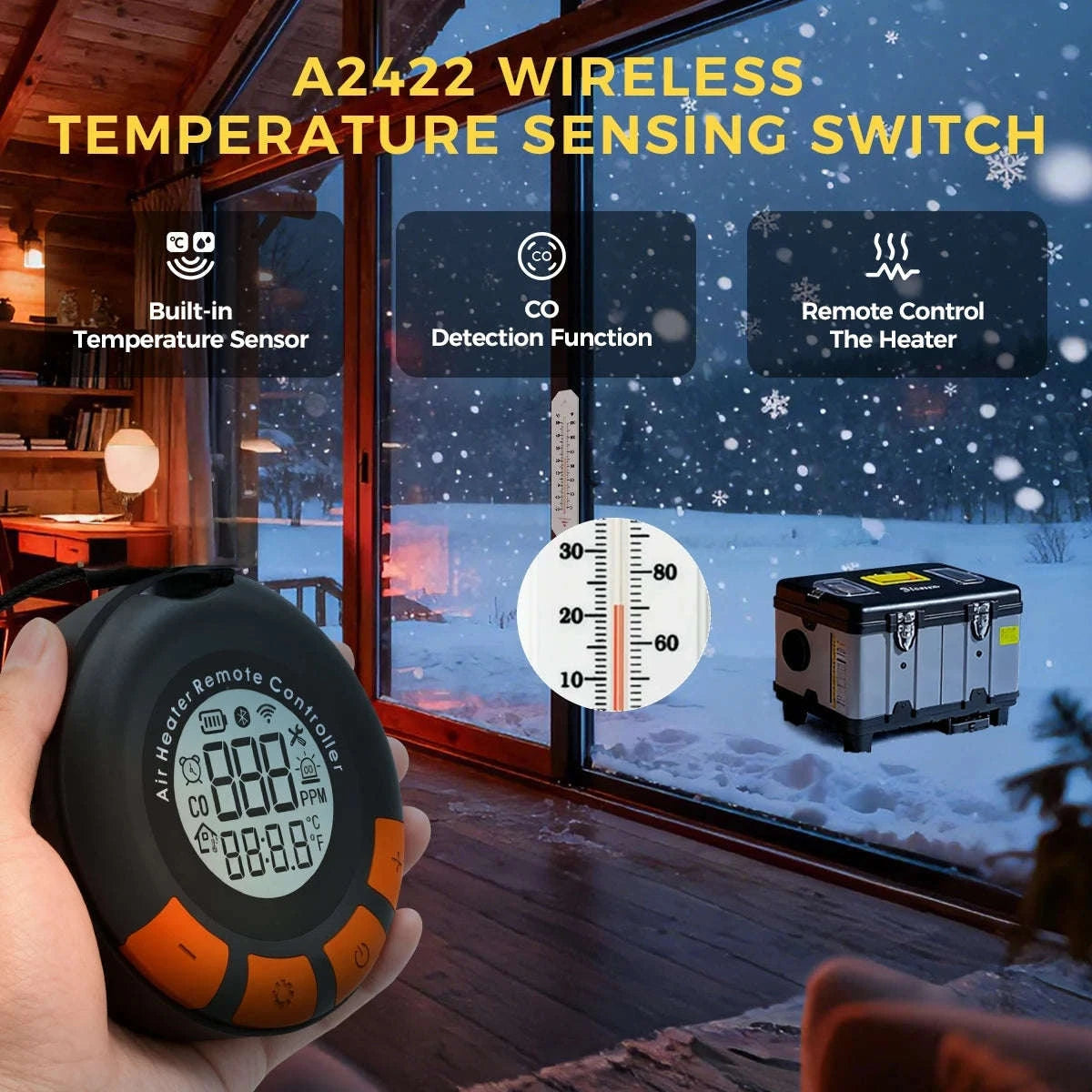 8KW Diesel Air Heater with CO Alarm, Bluetooth Control-TB10pro with CO / Germany