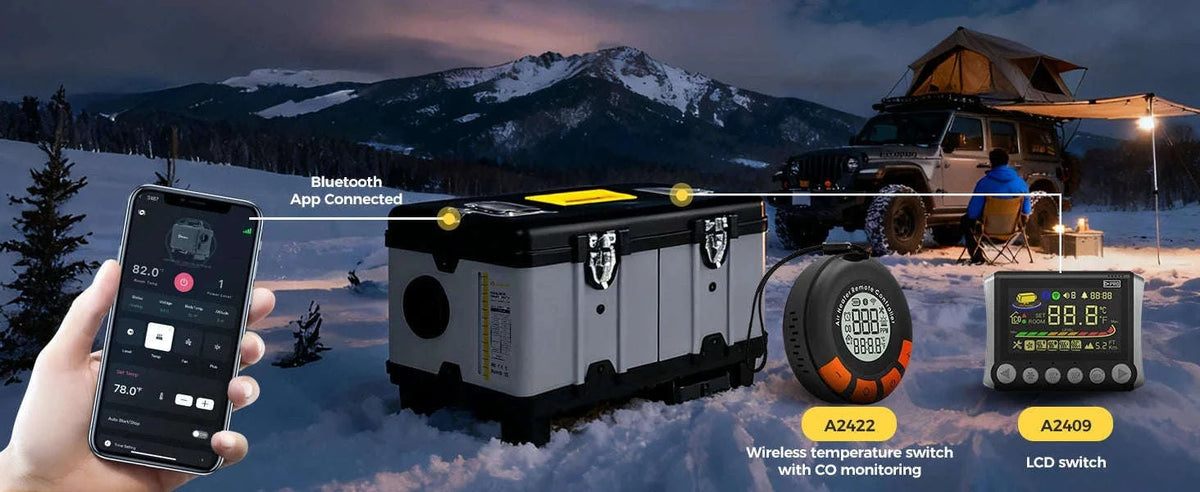 8KW Diesel Air Heater with CO Alarm, Bluetooth Control-TB10pro with CO / Germany