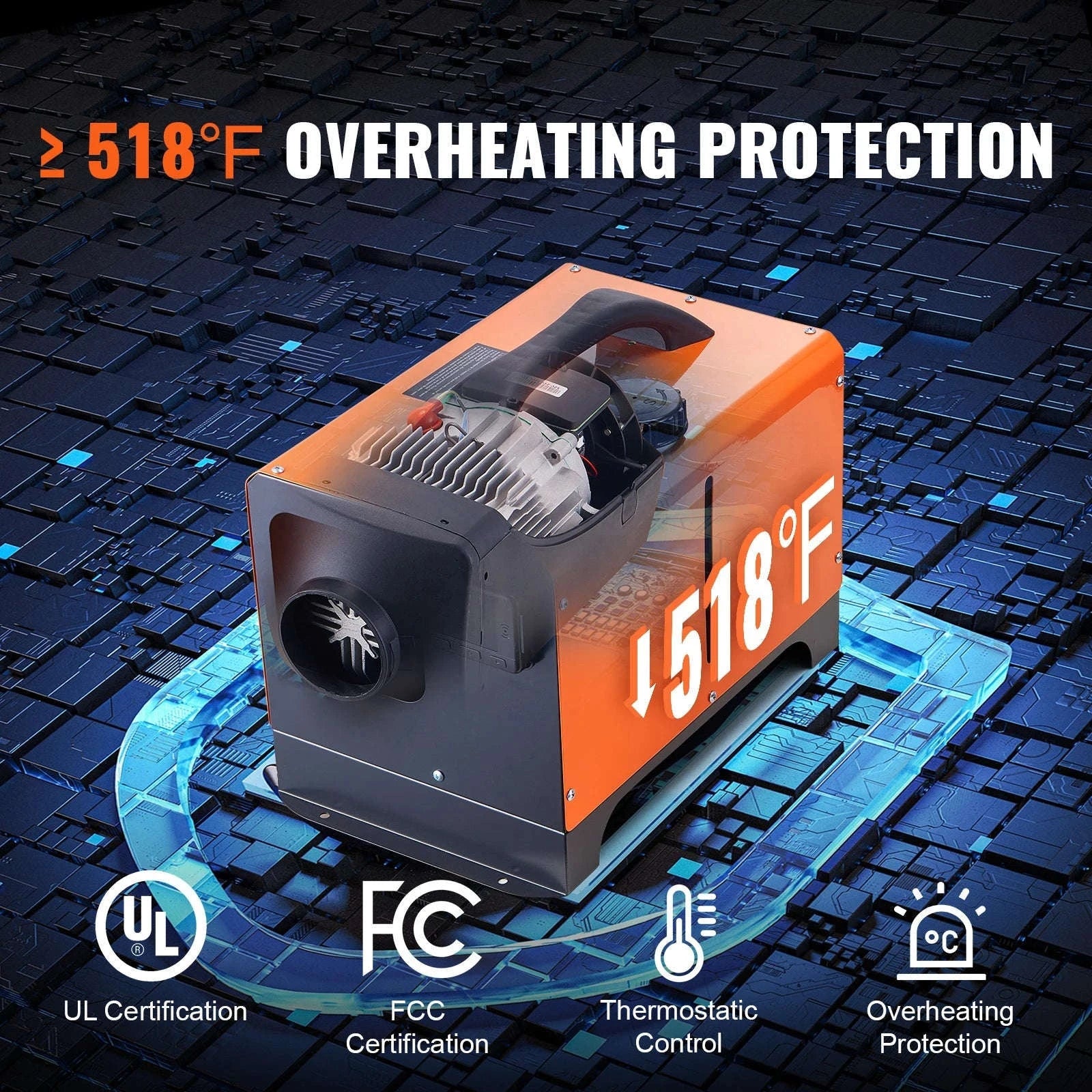 8KW Diesel Air Heater with Remote and LCD Control-GERMANY