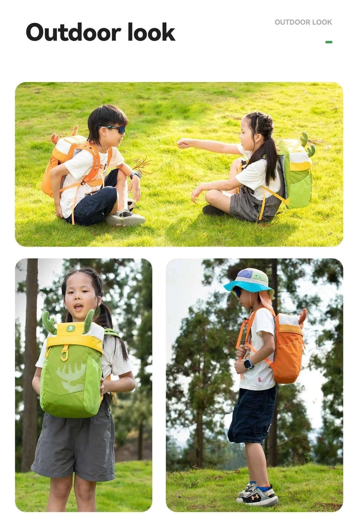 8L Kids Lightweight Hiking Backpack Breathable Nylon Daypack-60012801