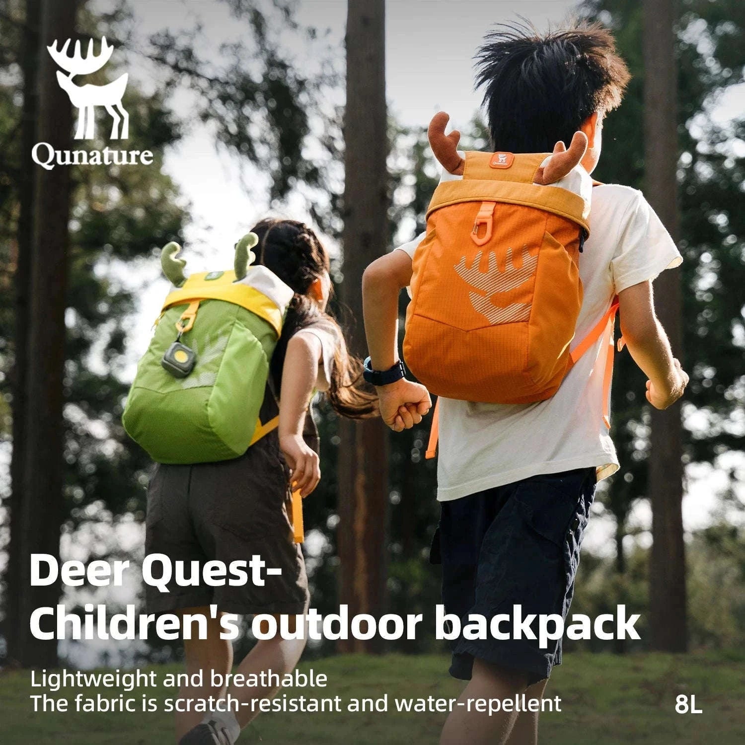8L Kids Lightweight Hiking Backpack Breathable Nylon Daypack-60012801