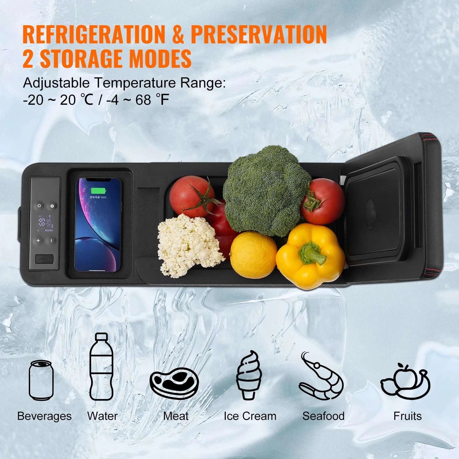 8L Portable Car Refrigerator with Fast Cooling and App Control-8L / United States