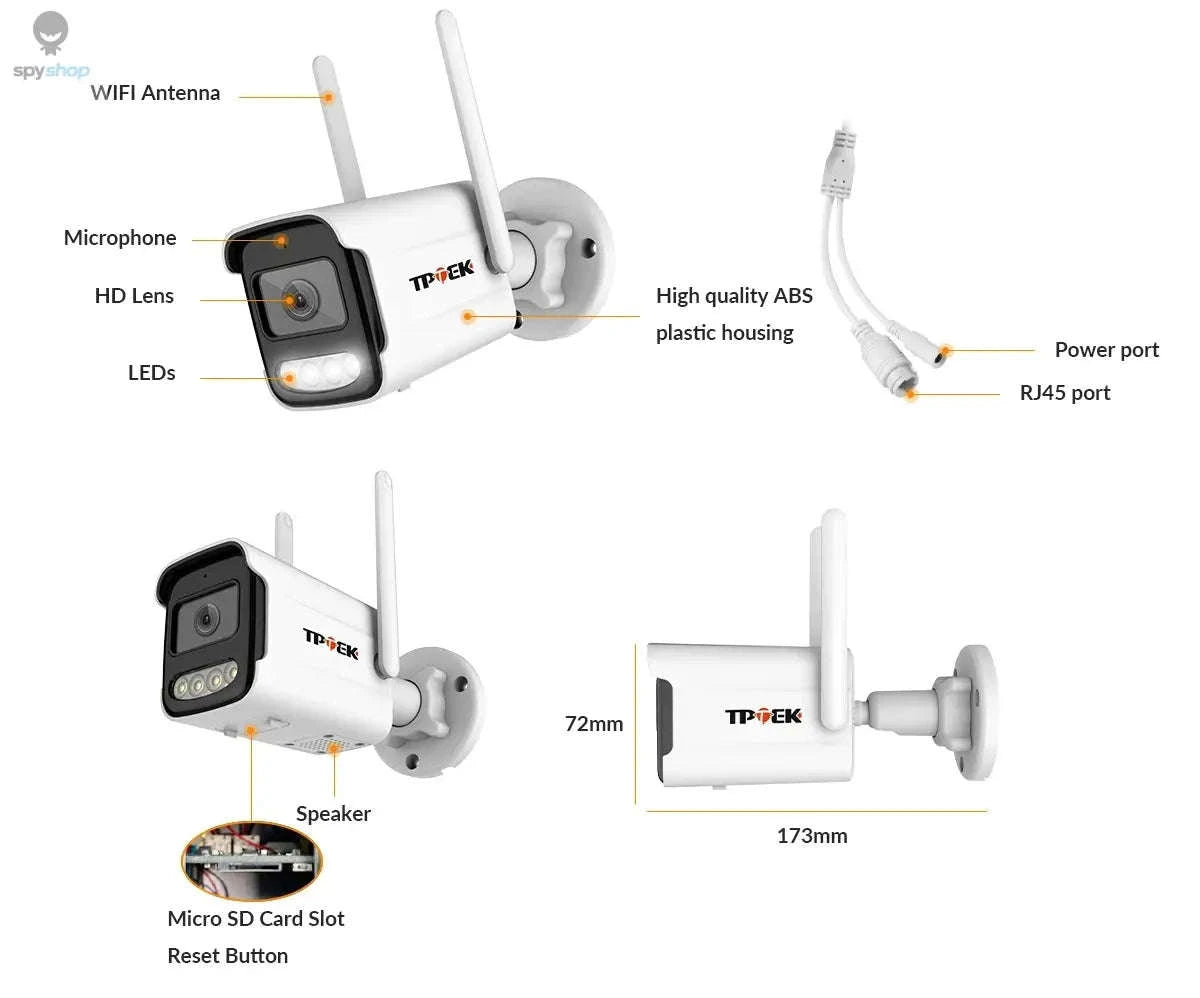 8MP 4K Outdoor Surveillance Camera – AI Detection, Night Vision, Weatherproof Security-8MP 128G TF Card / EU Plug / CHINA