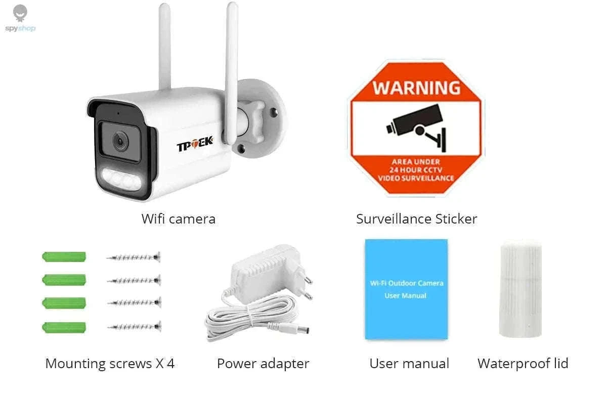 8MP 4K Outdoor Surveillance Camera with AI Detection-8MP 128G TF Card / EU Plug / CHINA