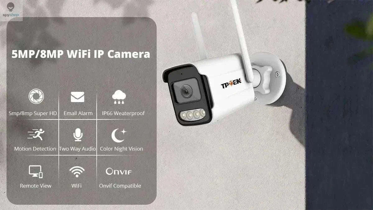 8MP 4K Outdoor Surveillance Camera with AI Detection-8MP 128G TF Card / EU Plug / CHINA