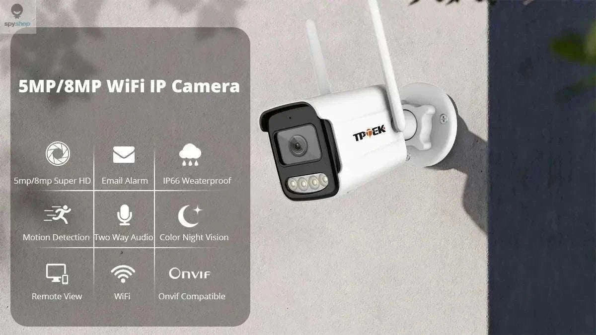 8MP 4K Outdoor Surveillance Camera with AI Detection-8MP 128G TF Card / EU Plug / CHINA