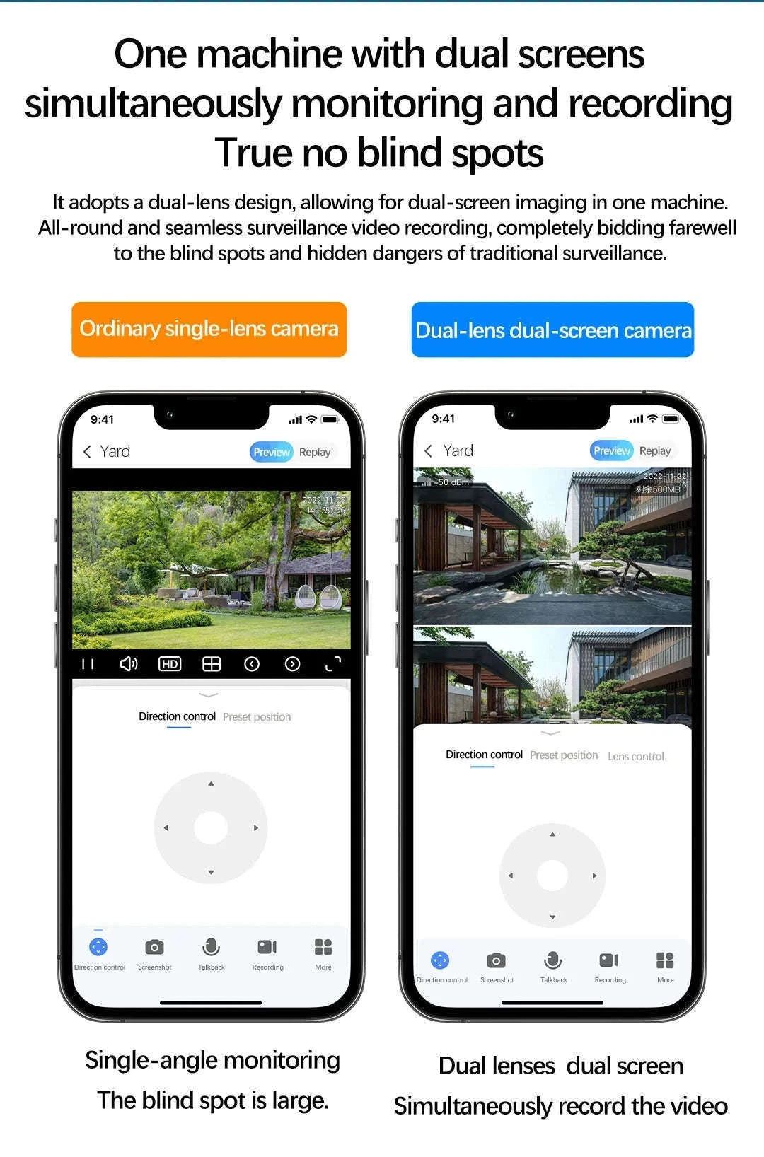8MP 4K Wireless Solar 4G Outdoor Security Camera Dual Lens PIR Night Vision-8MP / EU Plug / Australia