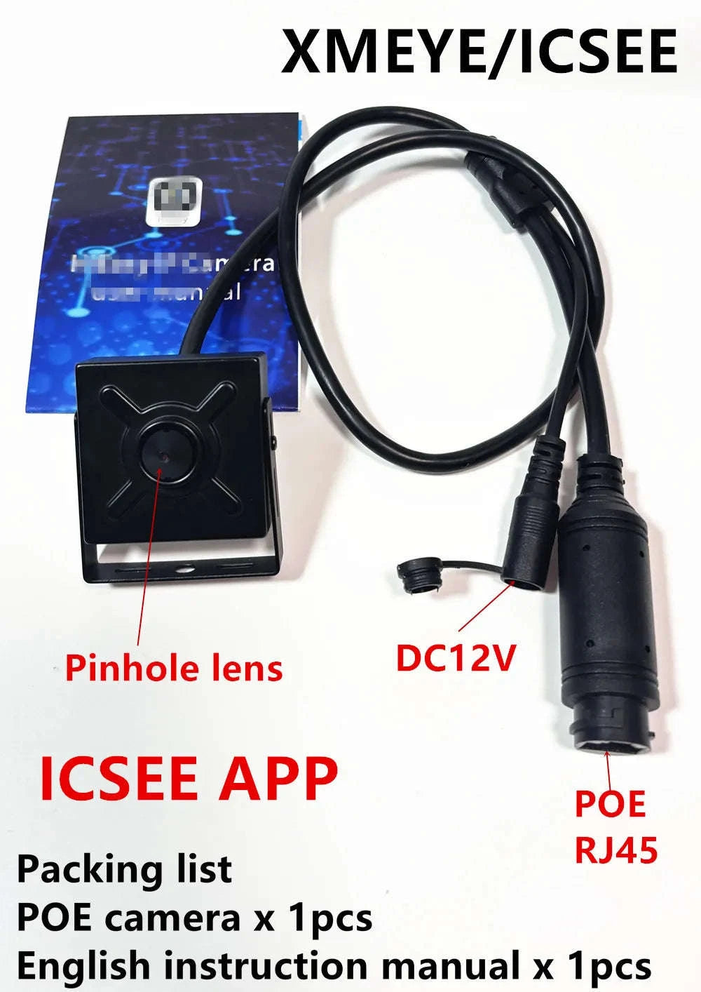8MP Mini PoE Indoor IP Camera with 3.7mm Lens-2MP IMX307 48V POE