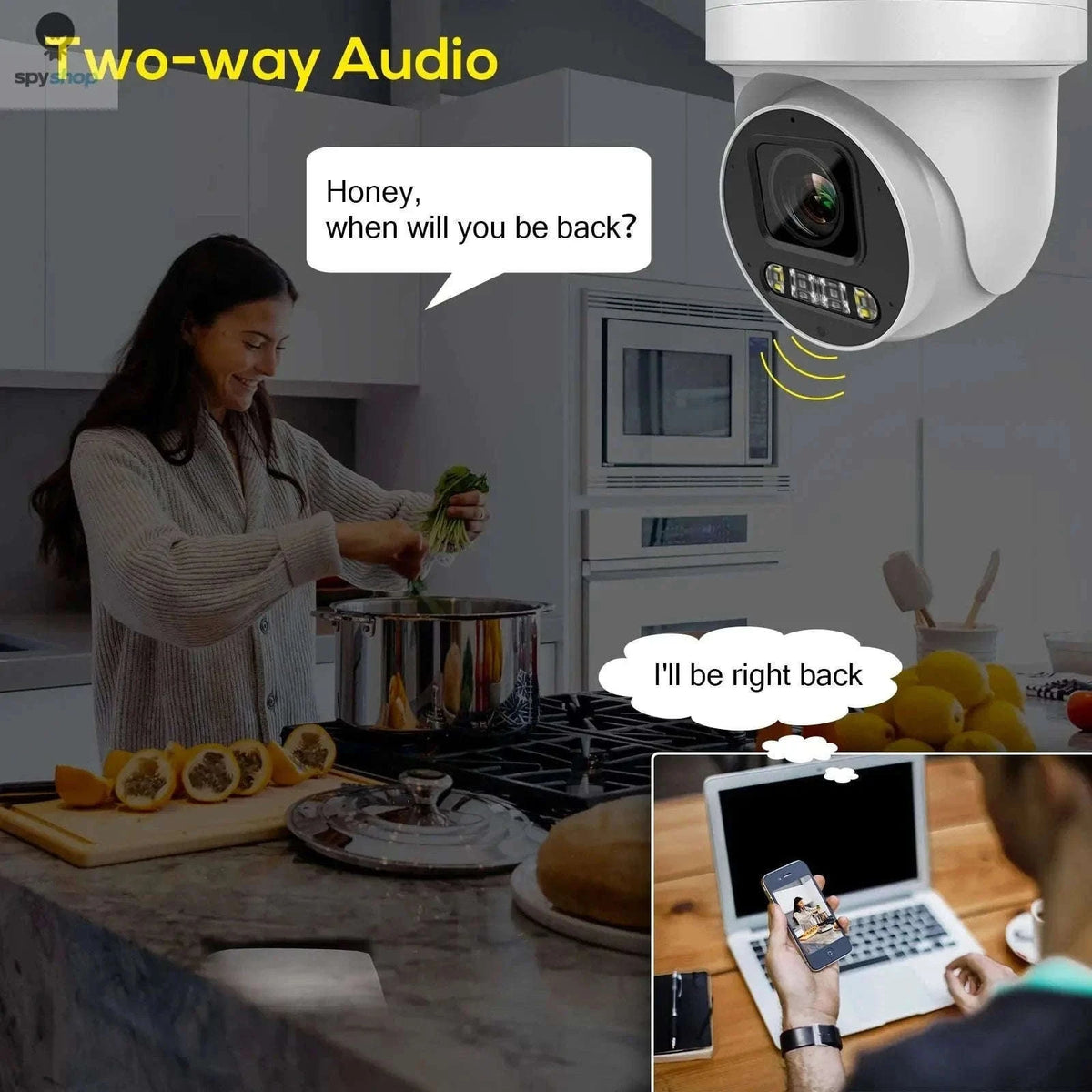 8MP PTZ Outdoor Security Camera with 5X Zoom and Dual Light-Updated / CHINA