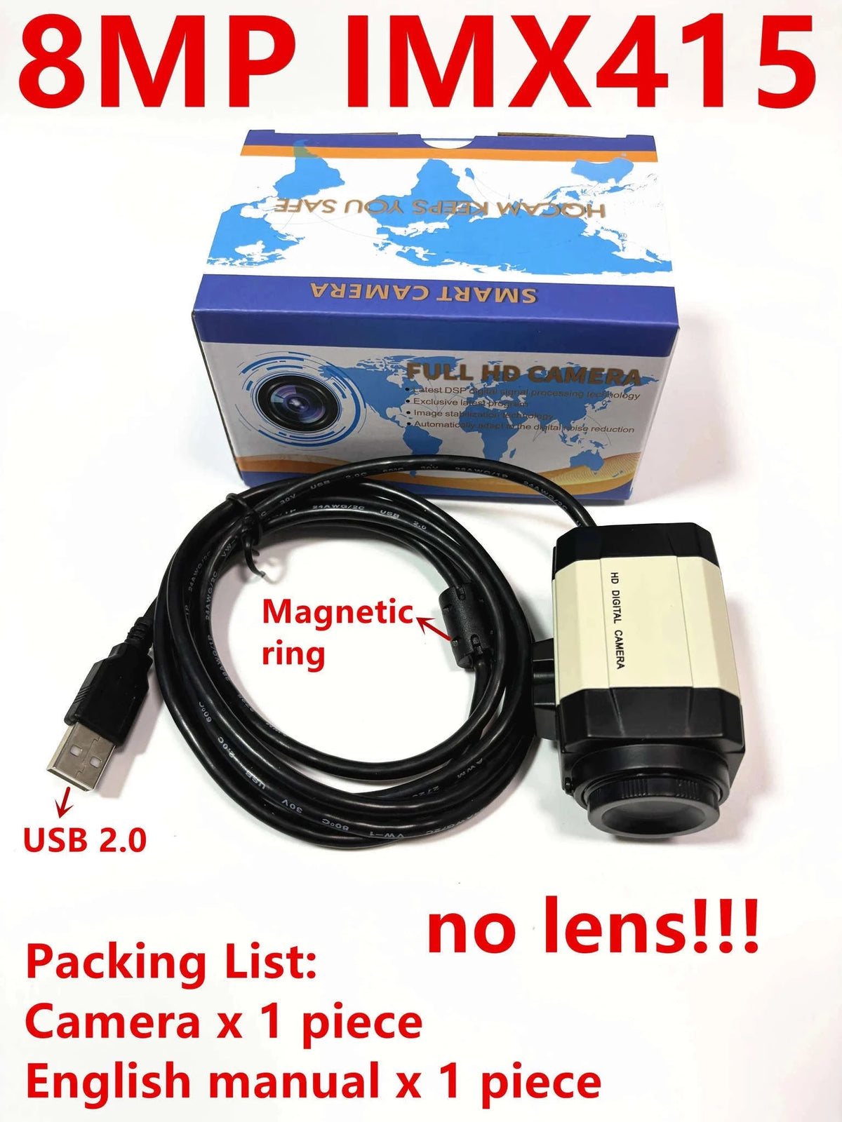 8MP UVC USB Webcam with 5-50mm Optical Zoom Lens-5MP IMX335