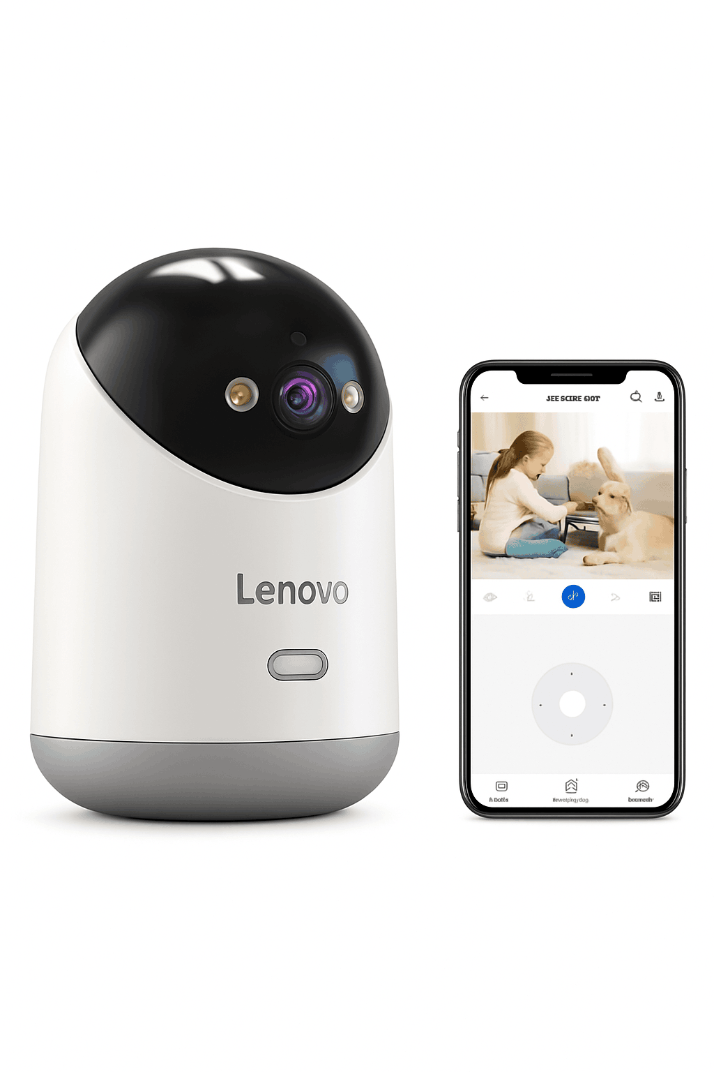 8MP WiFi Indoor Security Camera with Color Night Vision and 360° PTZ-5MP Camera / US Plug / China Mainland