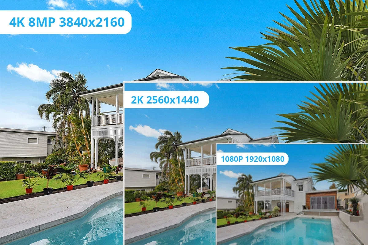 8MP WiFi PTZ Security Camera with 4X Digital Zoom and Color Night Vision-5MP 64G TF Card / UK Plug