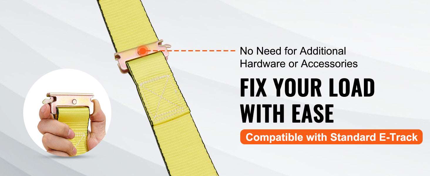 8pcs 2" x 15ft E-Track Ratchet Tie Down Straps 4400 lbs-2 x 15 inch / United States