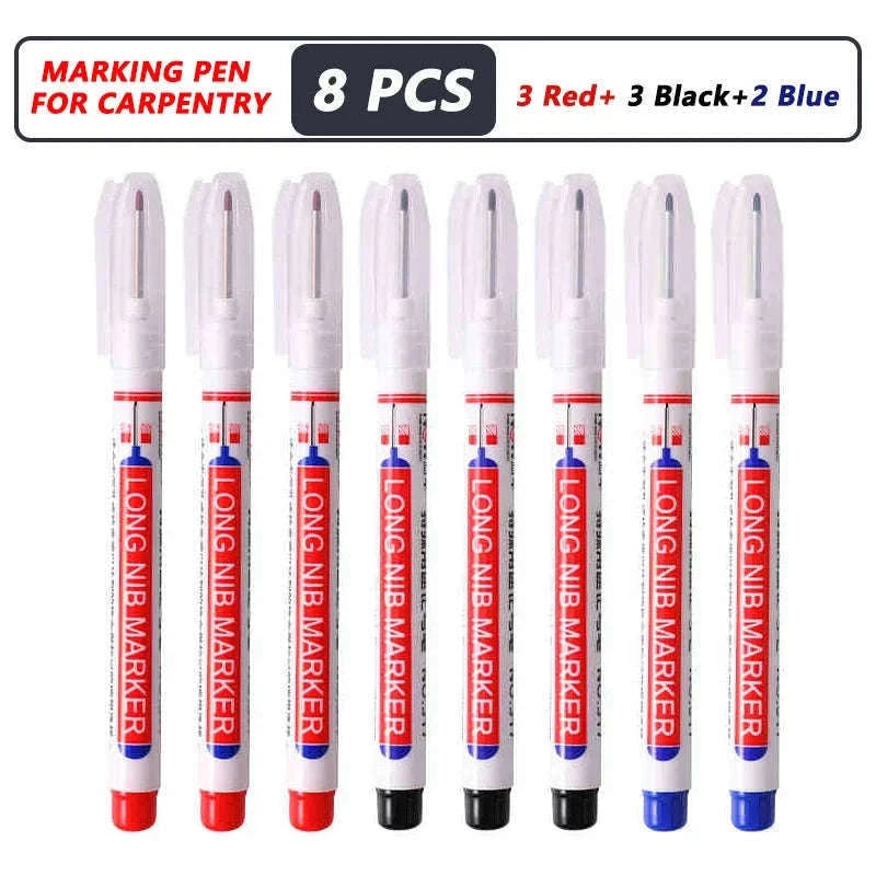 8Pcs Deep Hole Markers for Precision Marking-4Red 4Blue
