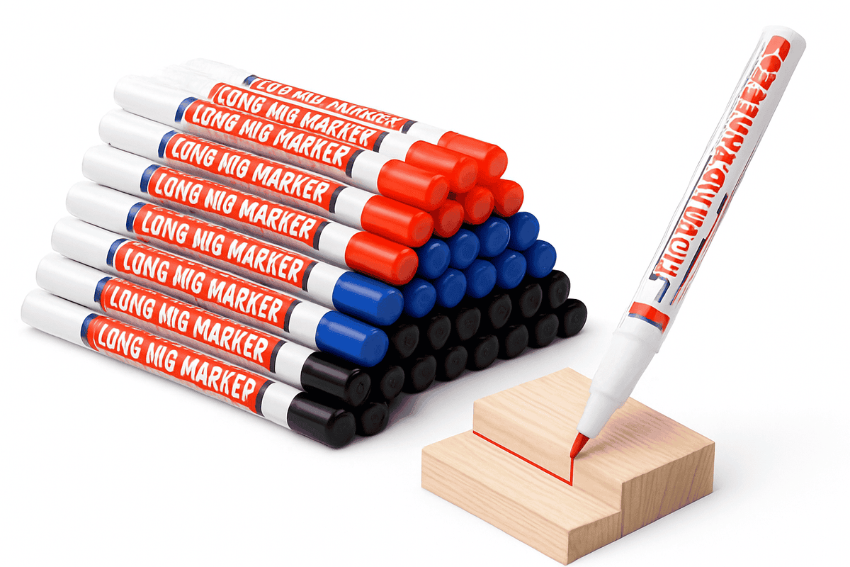 8Pcs Deep Hole Markers for Precision Marking-4Red 4Blue