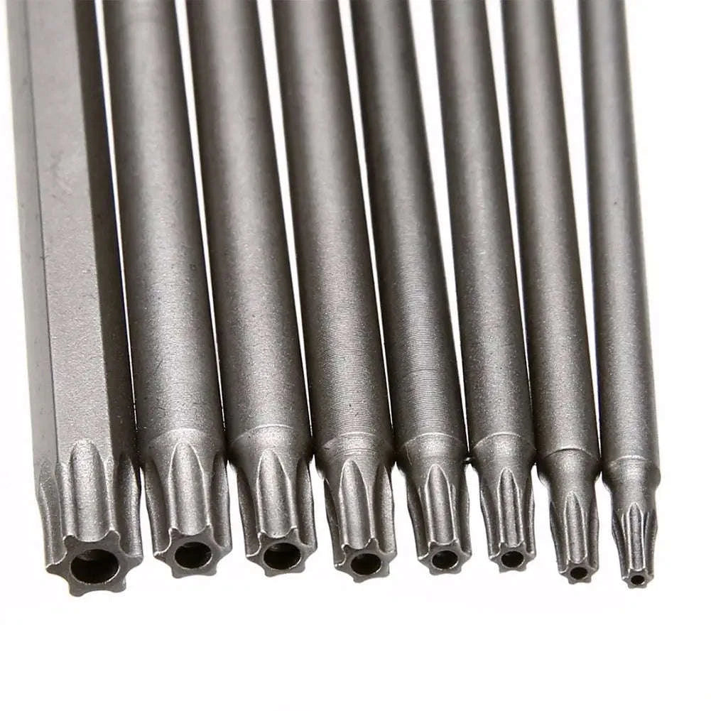 8Pcs Torx Screwdriver Bit Set with 1/4'' Hex Shank-200mm