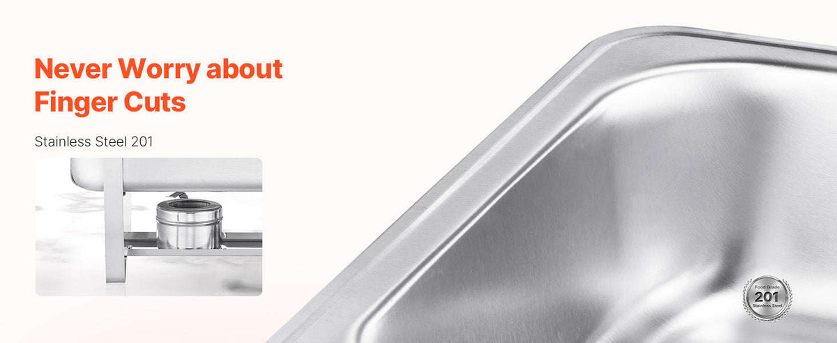 8Qt Stainless Steel Chafing Dish Buffet Set-6 packs / spain