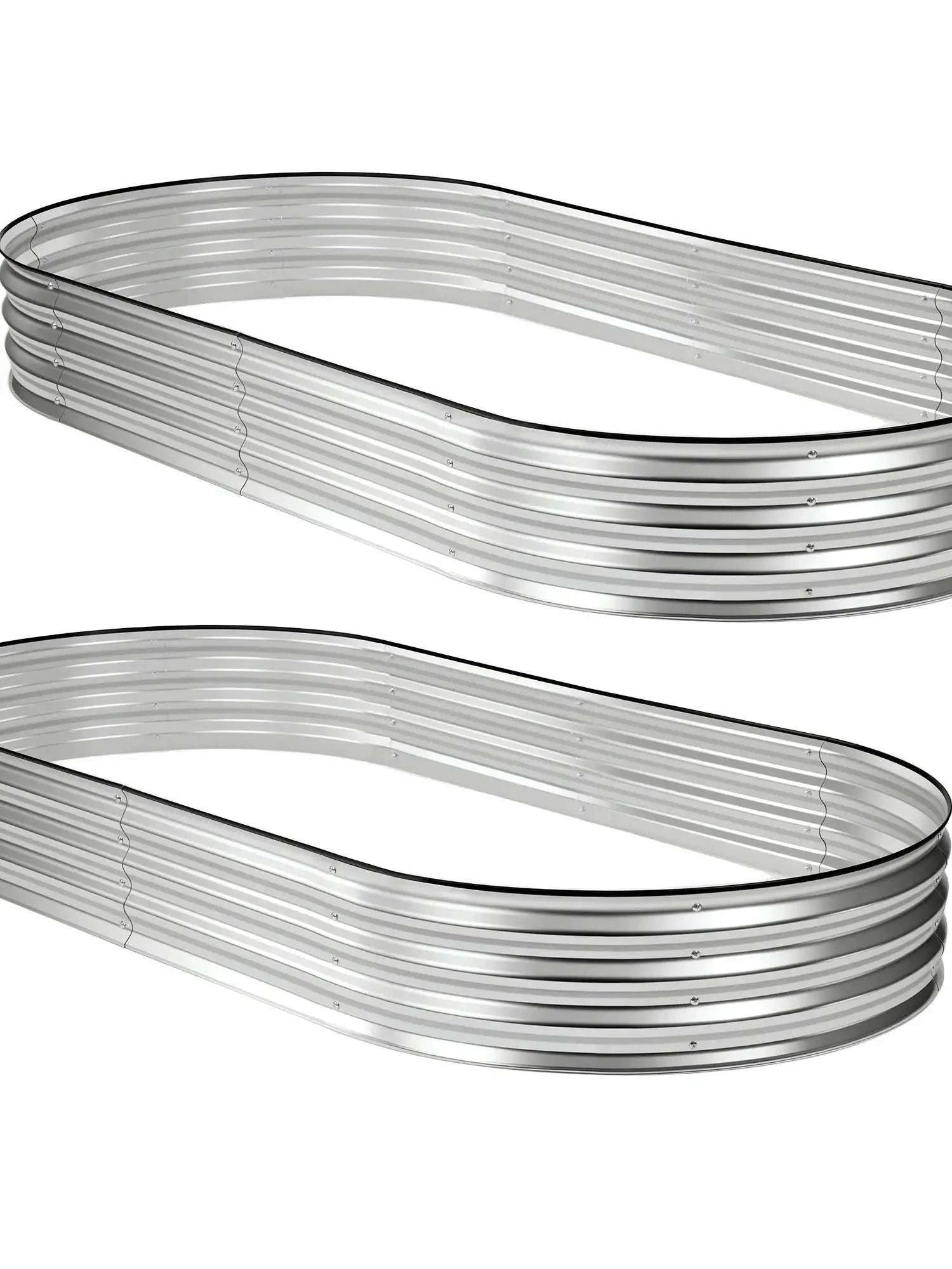 8x4x1 ft Raised Metal Garden Bed with Open Bottom for Plants-1 Pack / United States