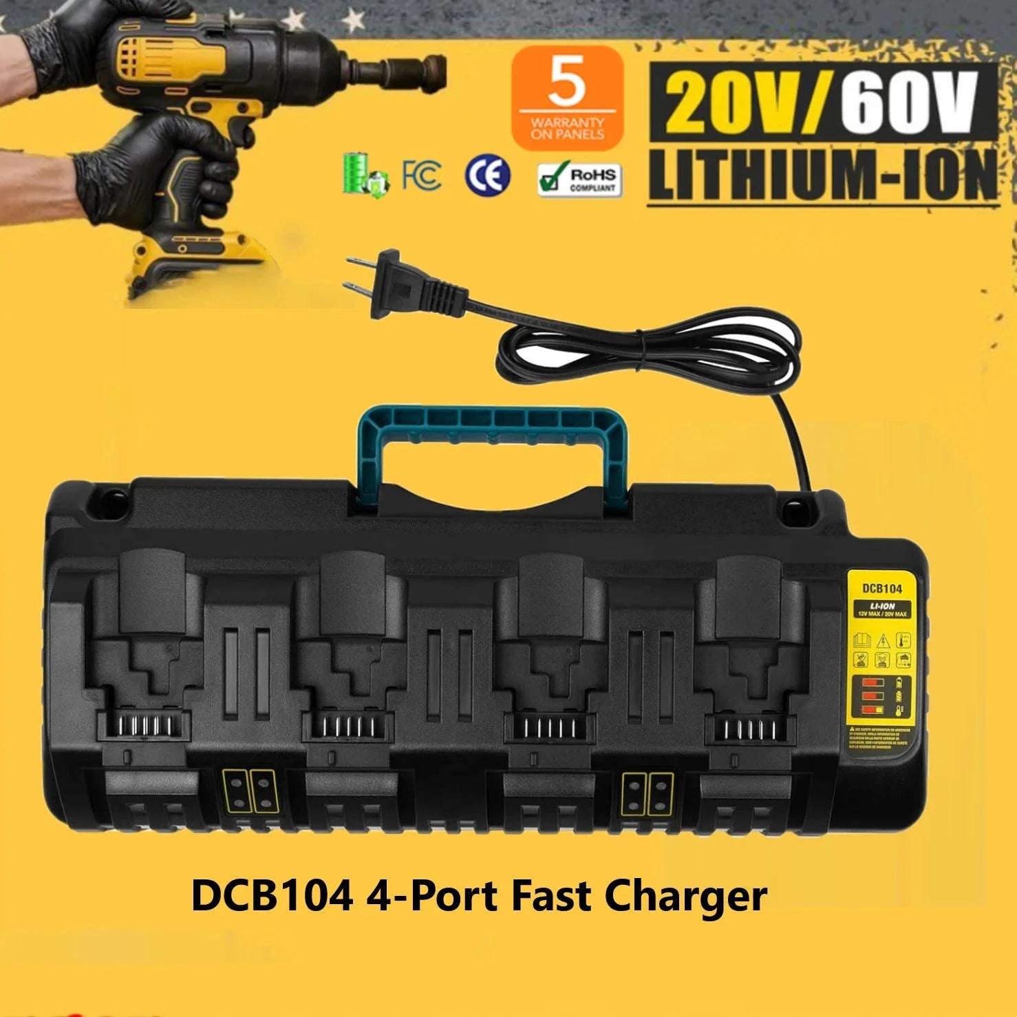 9/12/15Ah DCB609 20v 60v Max Lithium-ion Battery 21700 Replace for Dewalt DCB606 DCB200 DCB182 Power Tool Battery Pin-1PCS 12.0Ah / 60V / United States