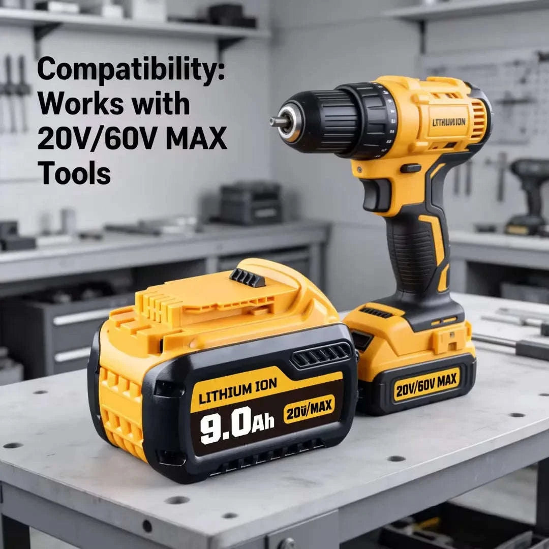 9/12/15Ah DCB609 20v 60v Max Lithium-ion Battery 21700 Replace for Dewalt DCB606 DCB200 DCB182 Power Tool Battery Pin-1PCS 12.0Ah / 60V / United States