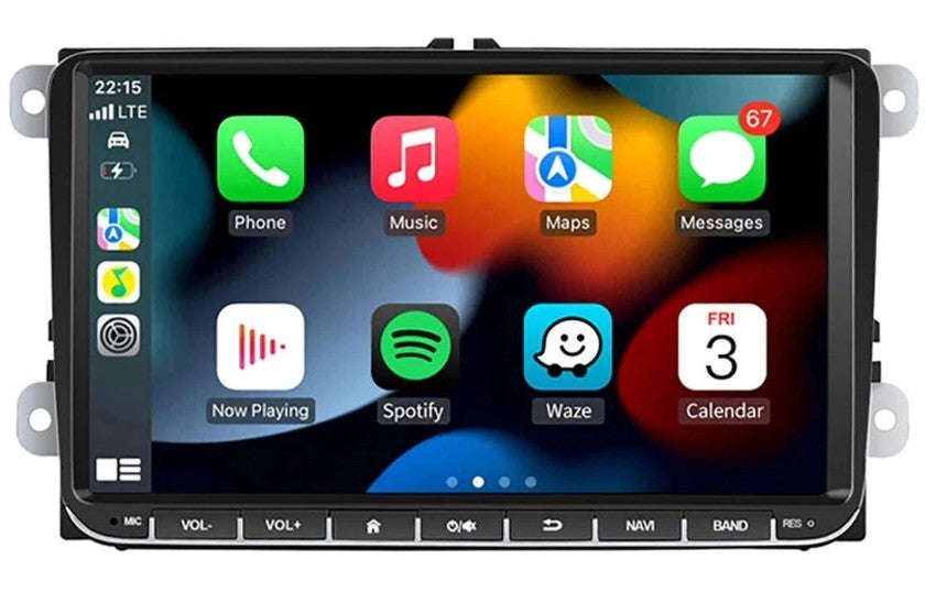 9" Android 14 Wireless CarPlay Car Stereo for VW Models-1-32 Carplay AHD Cam / United States / Quad Core