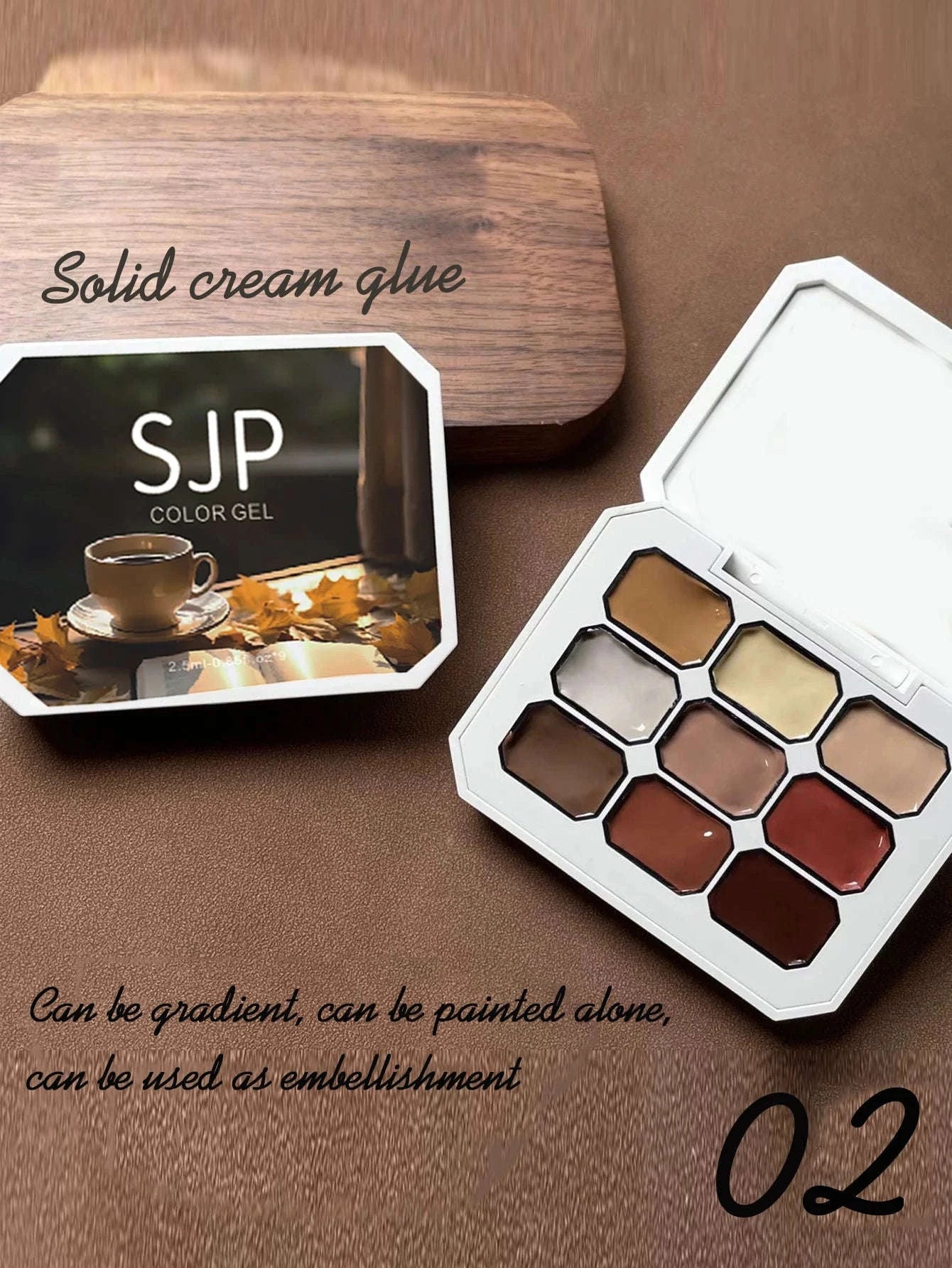 9-Color Solid Nail Polish Palette Peelable UV/LED Gel-04