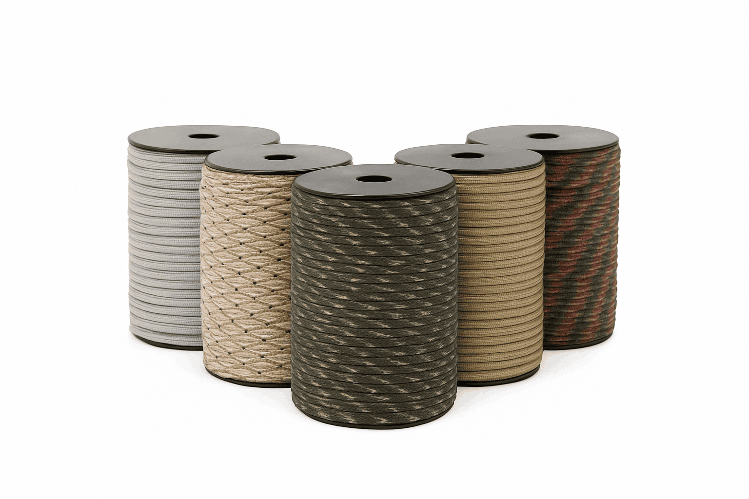 9-Core 4mm Paracord Rope for Camping, DIY, and Everyday Use-Black / 100M