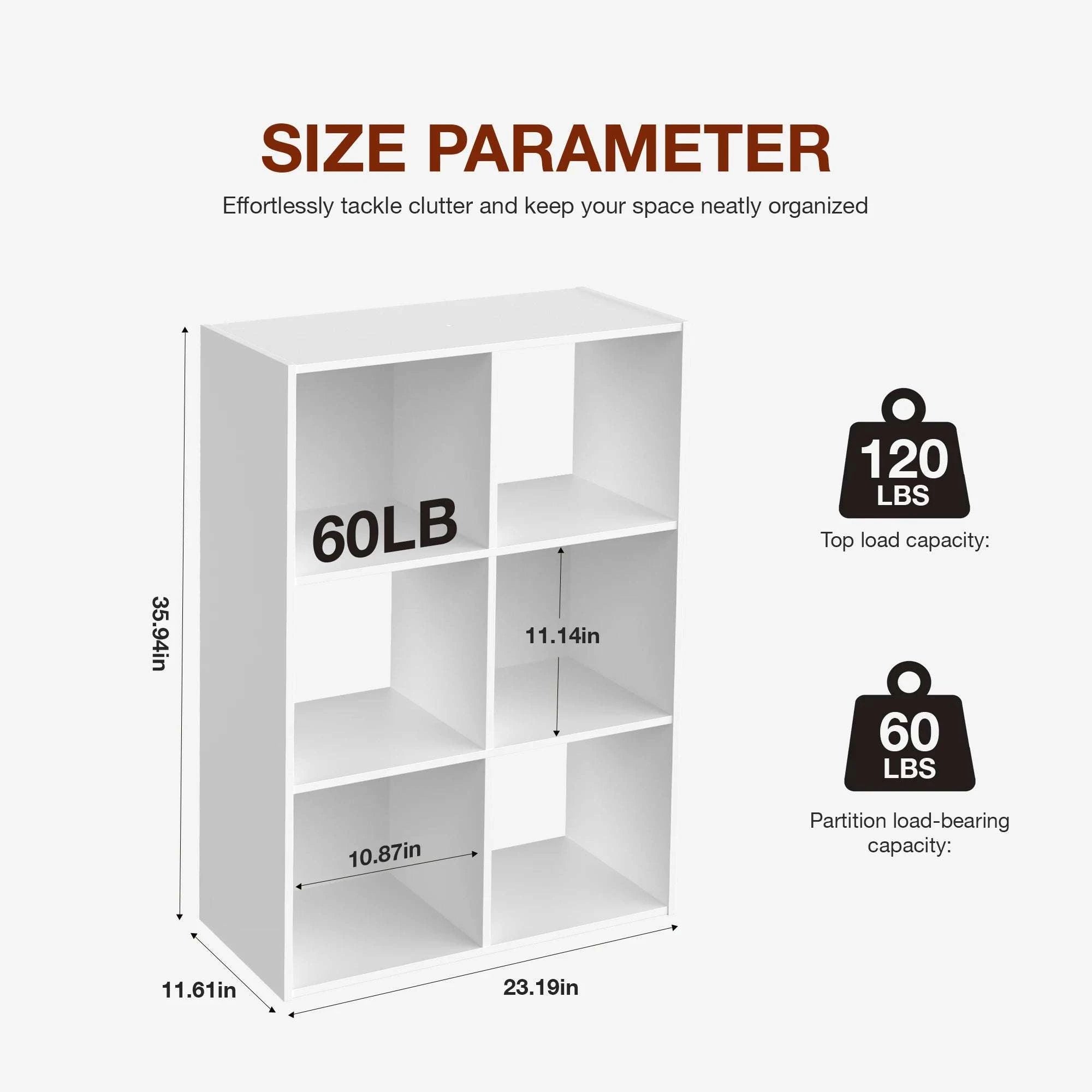 9 Cube Storage Organizer Wooden Bookcase Shelf for Home-6-Cube Black / United States