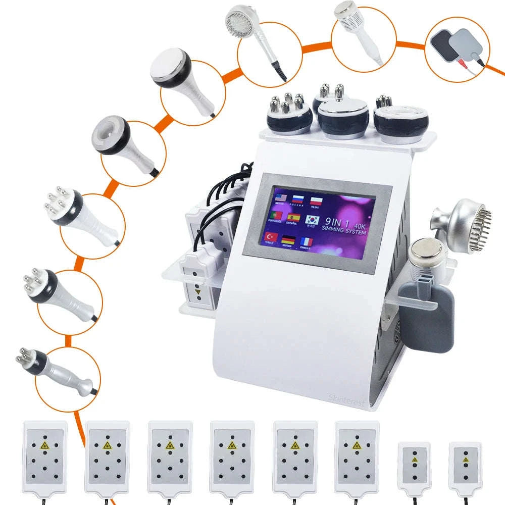 9-in-1 40K Cavitation Body Slimming Machine-US PLUG / US Plug / United States