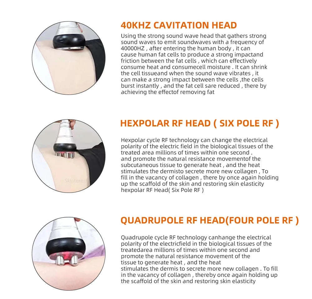 9-in-1 40K Cavitation Body Slimming Machine-US PLUG / US Plug / United States
